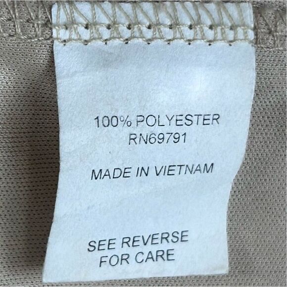 Sara Michelle Peasant Blouse Women's Petite L Neutral Paisley Keyhole 3/4 Sleeve - Picture 11 of 14